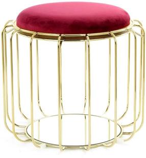 Taburetė Kayoom Comfortable 110, aukso sp./raudona sp., 50 cm x 50 cm x 45 cm