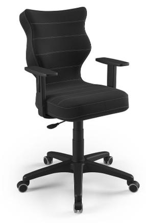 Vaikiška darbo kėdė Duo Velvet VT17, 40 x 64 x 86 - 99 cm, antracito sp./juoda sp.