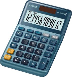Калькулятор настольные Casio MS-120EM, синий цв.