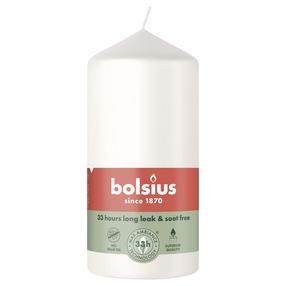 Svece, cilindriskas Bolsius, 33 h, balta krās.