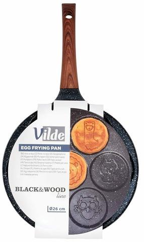 Keptuvė Vilde Black & Wood 199080, Ø 26 cm, aliuminis