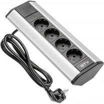 Sisseehitatud pikendusjuhe Gt AE-PBKT4S-80, 3G1.5, 1.5 m, 2USB, hõbe v.