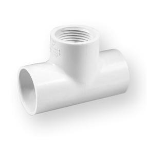 T veida caurule Nibco PVC 402-005, 1/2 collas – Līmējams ārpusē/1/2 collas – Iekšējā vītne, polivinilhlorīds (pvc)