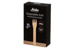 Vienkartinės šakutės Maku 651674, 16.5 cm, 40 vnt.