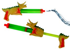 Rotaļlietu ūdens pistole Lean Toys Dinosaur, 40 cm Brūna krās./Zaļa krās.