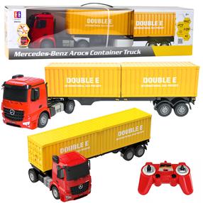  Rc грузовик Double E Mercedes Benz Arocs, 1:26, красный цв./желтый цв.