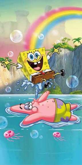  Rannarätik Sponge Bob Tropical Duo, mitmevärviline, 140 cm x 70 cm