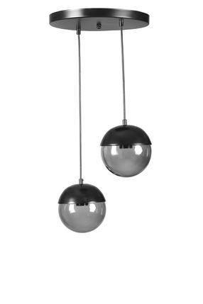 Šviestuvas kabinamas Opviq Chandelier Kure 8711-2, 2 x 40 W, juoda sp. / juoda sp.