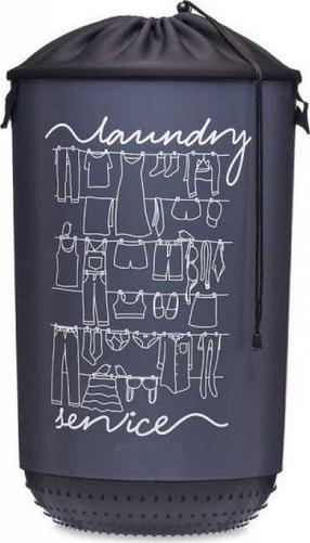 Skalbinių krepšys Kipit Laundry, 40 l, mėlyna sp./juoda sp., 34 cm x 34 cm x 52.5 cm