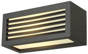 Sieninis lauko šviestuvas SLV Box L, 9W, E27, IP54, antracito sp., 25 cm x 11 cm