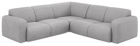 Kampinė sofa Micadoni Molino Chenille Rebel, šviesiai pilka sp., 252 x 252 cm x 75 cm
