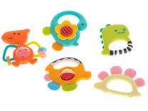 Barškutis Hola Dinosaur Rattles, įvairių spalvų, 5 vnt.