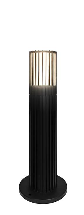 Vabalt seisev välisvalgusti Domoletti Gofre, 7W, GU10, IP44, must v., 12 cm x 50 cm