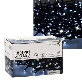 Spuldzīšu virtenes Extralink 73288, 25 m, auksti balta krās., 500 LED