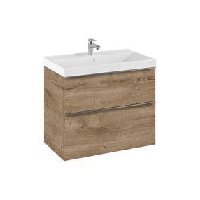 Vonios spintelė po praustuvu Elita Look 80 2DR, ąžuolo sp., 44.9 cm x 80 cm x 63.5 cm