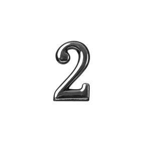 Durų numeris Okko CR 2, 5 cm, plastikas, chromo sp.