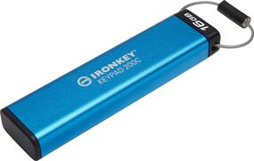 USB atmintinė Kingston IronKey, mėlyna sp., 16 GB