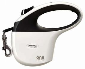 Automatinis pavadėlis Flexi One, balta sp., S-L