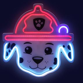 Dekoracija "Šuo"/"Paw Patrol" Forever Light Marshall OW-130646 su LED apšvietimu, 40 cm, balta sp./raudona sp.