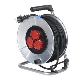 Удлинитель на катушке AS-Schwabe, 3G1.5, 50 м, 3 розетки, черный цв.