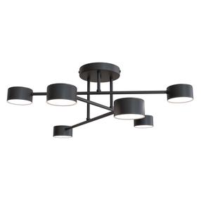 Lampa griesti Emibig Halo 6 Black 1355/6, GX53, 6 x 8 W, melna krās. / melna krās., 8 x 8 cm
