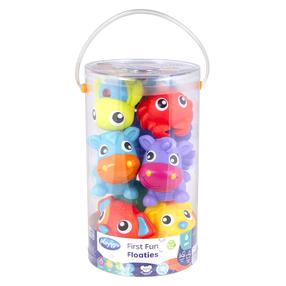 Vonios žaislų rinkinys Playgro First Fun Floaties 0189302, įvairių spalvų, 8 vnt.