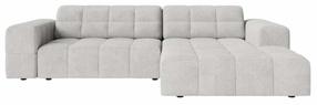 Kampinė sofa Cosmopolitan Design Chicago Eden 17, sidabro sp., dešininė, 167 x 234 cm x 78 cm