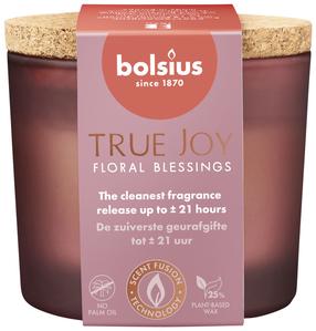 Žvakė, aromatinė Bolsius TRUE JOY Floral Blessings, 21 h, rožinė sp.