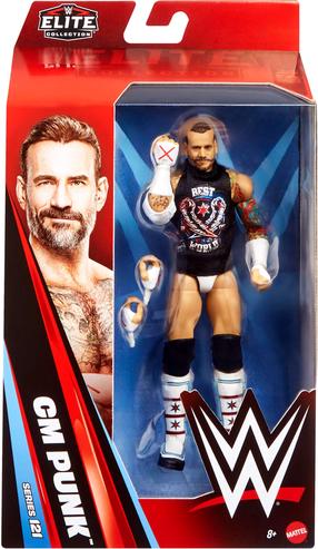 Mängukujuke, koos tarvikutega Mattel WWE Elite Collection CM Punk JHT46, 15 cm, valge v./must v.