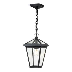 Rippuv tänavavalgusti Quintiesse Alford, 60W, E27, IP44, must v., 20.3 cm x 45.9 cm