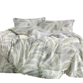 Patalynės užvalkalų komplektas SBA-119, balta sp./smėlio sp./žalia sp., 70 x 80 cm, 160 x 200 cm