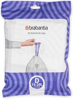 Šiukšlių maišai Brabantia PerfectFit D, 20 l, 40 vnt.