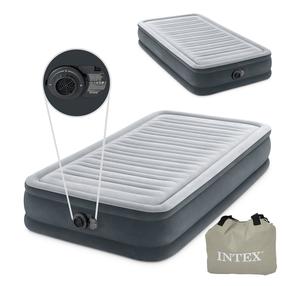 Täispuhutav madrats pumbaga Intex Dura-Beam Comfort Plush, hall v., 191 cm x 99 cm x 33 cm