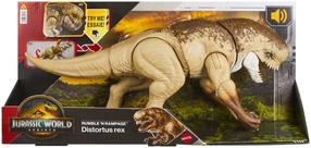 Mängukujuke, dinosaurus Mattel Jurassic World Rumble N Rampage Distortus Rex JGB58, pruun v.