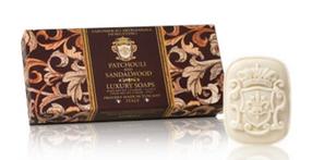 Muilų rinkinys Fiorentino Patchouli and Sandalwood, sandalmedis/pačiulis, 375 g, 3 vnt.