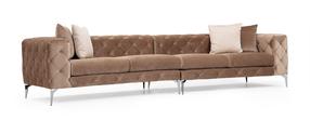 Sofa Hanah Home Como 560ARE1901, kreminė sp., 90 x 344 cm x 73 cm