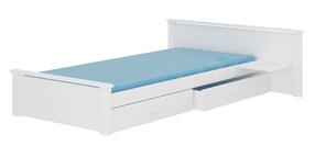 Vaikiška lova Aldex Shelf, balta sp., 80 x 180 cm, su patalynės dėže, be čiužinio