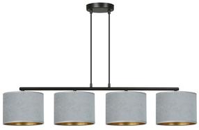 Lampa karināms Emibig Hilde 4 1050/4, E27, 4 x 15 W, pelēka krās. / melna krās., 18 x 16 cm