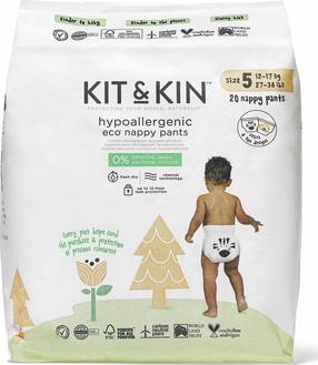 Подгузники-трусики Kit & Kin Zebra/Lion, 5 размер, 12 - 17 кг, 20 шт.