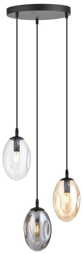 Lampa karināms Emibig Astral 3 BL Premium MIX, E14, 3 x 10 W, caurspīdīga krās./melna krās. / melna krās., 10 x 20 cm