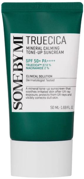 Kremas įdegio priežiūrai veidui Some By Mi Truecica Mineral Calming Tone-Up SPF50+, 50 ml