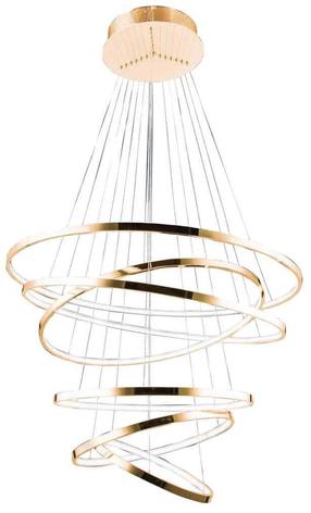 Светильник навесной AZzardo Wheel AZ2921, LED, 3000 °К, 6 x 23.3 Вт, белый цв. / золотой цв., 85 x 85 cм