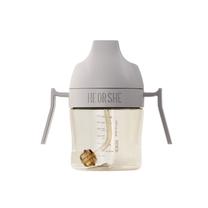 Puodelis su snapeliu Heorshe Dental Care, 210 ml, 6+ mėn., plastikas/silikonas, pilka sp.