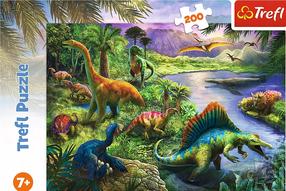 Pusle Trefl Predatory Dinosaurs 13281, 34 cm x 48 cm, 200 tk, mitmevärviline