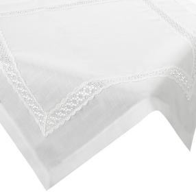 Staltiesė kvadratinė Vanesa, balta, 85 x 85 cm