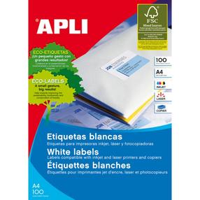 Līmējošās etiķetes Apli White Labels, birojs, 3.5 cm, 7 cm, 100 gab. balta krās.