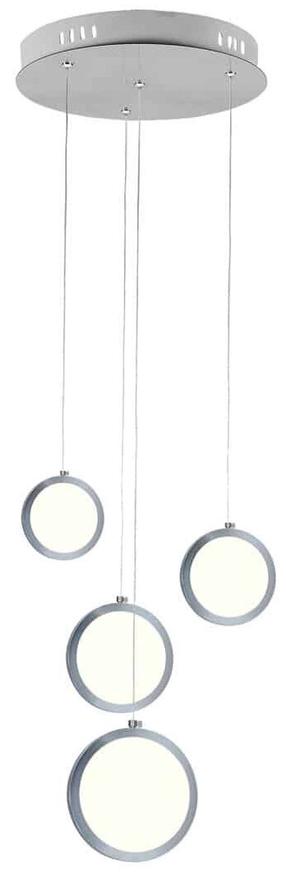 Светильник навесной Milagro Circolo ML265, LED, 4000 °К, 4 x 7 Вт, белый цв./хромовый цв. / хромовый цв.