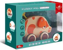 Traukiamas žaislas Funny Pig, 16.5 cm, įvairių spalvų