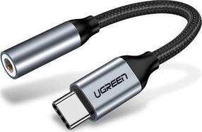 Adapteris Ugreen USB-C - 3.5mm 30632 USB-C male, 3.5mm female, sidabro sp.