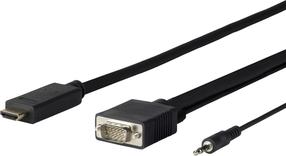 Kabelis Vivolink Pro PROHDMIVGA5 HDMI / VGA / Audio, HDMI / VGA / Audio, 1 m, melna krās.